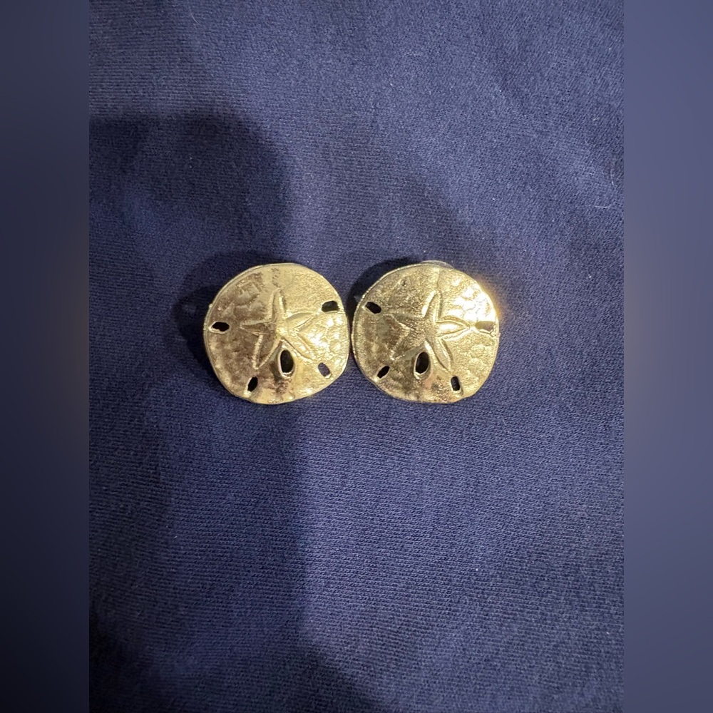 Brighton Silver Sand Dollar Stud Earrings